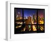 Window View, Special Series, Landscape, Manhattan by Night, Times Square, New York City, US-Philippe Hugonnard-Framed Photographic Print