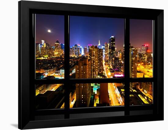 Window View, Special Series, Landscape, Manhattan by Night, Times Square, New York City, US-Philippe Hugonnard-Framed Photographic Print