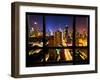 Window View, Special Series, Landscape, Manhattan by Night, Times Square, New York City, US-Philippe Hugonnard-Framed Premium Photographic Print