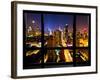 Window View, Special Series, Landscape, Manhattan by Night, Times Square, New York City, US-Philippe Hugonnard-Framed Photographic Print