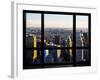 Window View, Special Series, Landscape Sunset, Manhattan, New York City, United States-Philippe Hugonnard-Framed Photographic Print