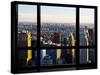 Window View, Special Series, Landscape Sunset, Manhattan, New York City, United States-Philippe Hugonnard-Stretched Canvas
