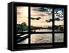 Window View, Special Series, Landscape View on Seine River and Eiffel Tower, Paris, France, Europe-Philippe Hugonnard-Framed Stretched Canvas