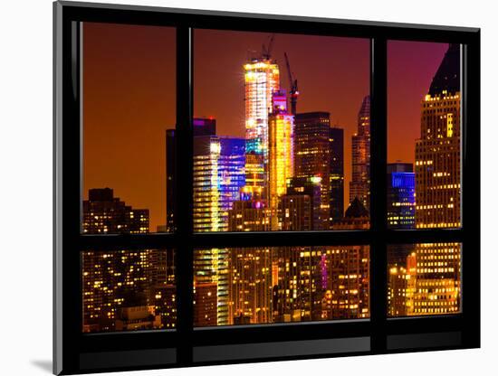 Window View, Special Series, Manhattan by Night, Times Square, New York City, United States-Philippe Hugonnard-Mounted Photographic Print