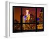 Window View, Special Series, Manhattan by Night, Times Square, New York City, United States-Philippe Hugonnard-Framed Premium Photographic Print