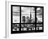 Window View, Special Series, Notre Dame Cathedral View, Paris, Europe, Black and White Photography-Philippe Hugonnard-Framed Photographic Print