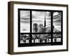 Window View, Special Series, Notre Dame Cathedral View, Paris, Europe, Black and White Photography-Philippe Hugonnard-Framed Premium Photographic Print