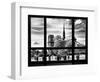 Window View, Special Series, Notre Dame Cathedral View, Paris, Europe, Black and White Photography-Philippe Hugonnard-Framed Photographic Print