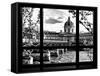 Window View, Special Series, Pont Des Arts and Institut De France Views, Seine River, Paris-Philippe Hugonnard-Framed Stretched Canvas