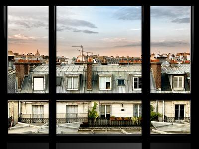 Window View Special Series Rooftops Sacre Cœur Basilica Paris France Photographic Print Philippe Hugonnard Allposters Com