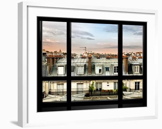 Window View, Special Series, Rooftops, Sacre-Cœur Basilica, Paris, France-Philippe Hugonnard-Framed Photographic Print