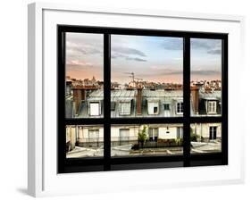 Window View, Special Series, Rooftops, Sacre-Cœur Basilica, Paris, France-Philippe Hugonnard-Framed Photographic Print