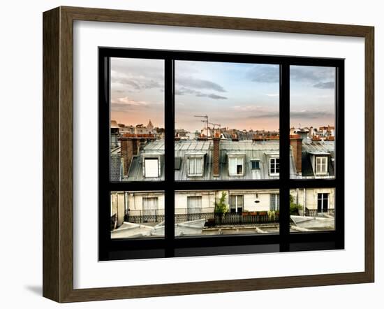 Window View, Special Series, Rooftops, Sacre-Cœur Basilica, Paris, France-Philippe Hugonnard-Framed Photographic Print