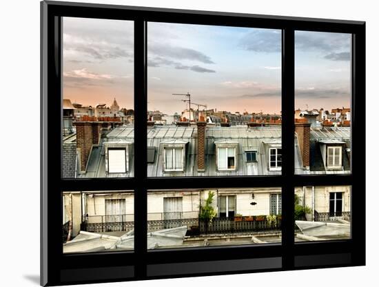 Window View, Special Series, Rooftops, Sacre-Cœur Basilica, Paris, France-Philippe Hugonnard-Mounted Photographic Print