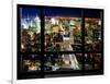 Window View, Special Series, Skyline by Night, Manhattan, New York City, United States-Philippe Hugonnard-Framed Photographic Print