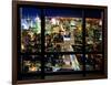 Window View, Special Series, Skyline by Night, Manhattan, New York City, United States-Philippe Hugonnard-Framed Photographic Print