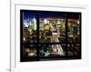 Window View, Special Series, Skyline by Night, Manhattan, New York City, United States-Philippe Hugonnard-Framed Photographic Print