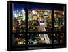 Window View, Special Series, Skyline by Night, Manhattan, New York City, United States-Philippe Hugonnard-Framed Stretched Canvas