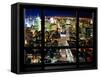 Window View, Special Series, Skyline by Night, Manhattan, New York City, United States-Philippe Hugonnard-Framed Stretched Canvas