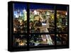 Window View, Special Series, Skyline by Night, Manhattan, New York City, United States-Philippe Hugonnard-Stretched Canvas