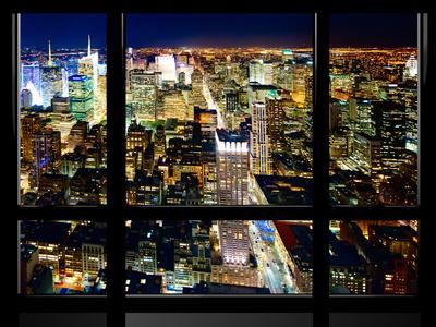 Window View Special Series Skyline By Night Manhattan New York City United States Photographic Print Philippe Hugonnard Allposters Com