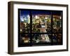 Window View, Special Series, Skyline by Night, Manhattan, New York City, United States-Philippe Hugonnard-Framed Premium Photographic Print