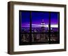 Window View, Special Series, Skyline Manhattan, Purple Night, New York, United States, USA-Philippe Hugonnard-Framed Photographic Print