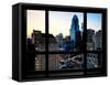 Window View, Special Series, Skyscrapers View at Nightfall, Philadelphia, Pennsylvania, USA-Philippe Hugonnard-Framed Stretched Canvas