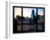 Window View, Special Series, Skyscrapers View at Nightfall, Philadelphia, Pennsylvania, USA-Philippe Hugonnard-Framed Premium Photographic Print