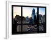 Window View, Special Series, Skyscrapers View at Nightfall, Philadelphia, Pennsylvania, USA-Philippe Hugonnard-Framed Photographic Print