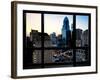 Window View, Special Series, Skyscrapers View at Nightfall, Philadelphia, Pennsylvania, USA-Philippe Hugonnard-Framed Photographic Print