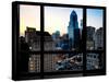 Window View, Special Series, Skyscrapers View at Nightfall, Philadelphia, Pennsylvania, USA-Philippe Hugonnard-Stretched Canvas