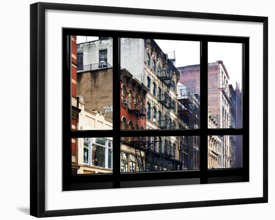 Window View, Special Series, Soho Building, Manhattan, New York City, United States-Philippe Hugonnard-Framed Photographic Print