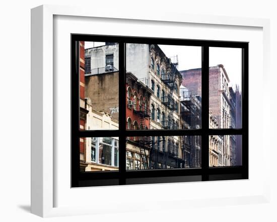 Window View, Special Series, Soho Building, Manhattan, New York City, United States-Philippe Hugonnard-Framed Premium Photographic Print