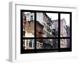 Window View, Special Series, Soho Building, Manhattan, New York City, United States-Philippe Hugonnard-Framed Premium Photographic Print