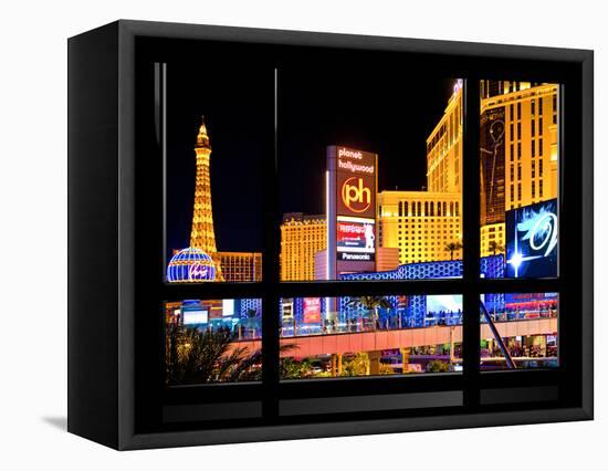 Window View, Special Series, Strip, Resort Casinos Hotels, Las Vegas, Nevada, United States-Philippe Hugonnard-Framed Stretched Canvas