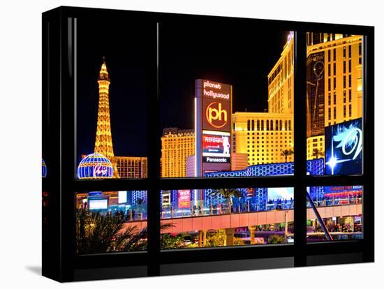 Window View, Special Series, Strip, Resort Casinos Hotels, Las Vegas, Nevada, United States-Philippe Hugonnard-Stretched Canvas