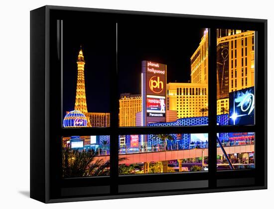 Window View, Special Series, Strip, Resort Casinos Hotels, Las Vegas, Nevada, United States-Philippe Hugonnard-Framed Stretched Canvas