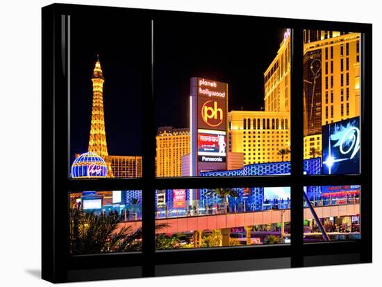 Window View, Special Series, Strip, Resort Casinos Hotels, Las Vegas, Nevada, United States-Philippe Hugonnard-Stretched Canvas