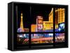 Window View, Special Series, Strip, Resort Casinos Hotels, Las Vegas, Nevada, United States-Philippe Hugonnard-Framed Stretched Canvas