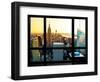 Window View, Special Series, Sunset, Empire State Building, Manhattan, New York, United States-Philippe Hugonnard-Framed Photographic Print