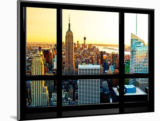 Window View, Special Series, Sunset, Empire State Building, Manhattan, New York, United States-Philippe Hugonnard-Mounted Photographic Print