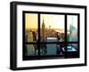 Window View, Special Series, Sunset, Empire State Building, Manhattan, New York, United States-Philippe Hugonnard-Framed Photographic Print