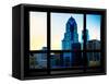 Window View, Special Series, Sunset Philly Skyscrapers View, Philadelphia, Pennsylvania, US, USA-Philippe Hugonnard-Framed Stretched Canvas