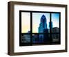 Window View, Special Series, Sunset Philly Skyscrapers View, Philadelphia, Pennsylvania, US, USA-Philippe Hugonnard-Framed Photographic Print