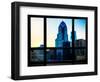 Window View, Special Series, Sunset Philly Skyscrapers View, Philadelphia, Pennsylvania, US, USA-Philippe Hugonnard-Framed Photographic Print