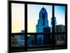 Window View, Special Series, Sunset Philly Skyscrapers View, Philadelphia, Pennsylvania, US, USA-Philippe Hugonnard-Mounted Photographic Print