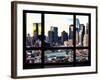 Window View, Special Series, Sunset Skyline at Theater District, Midtown Manhattan, New York-Philippe Hugonnard-Framed Photographic Print