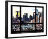 Window View, Special Series, Sunset Skyline at Theater District, Midtown Manhattan, New York-Philippe Hugonnard-Framed Photographic Print