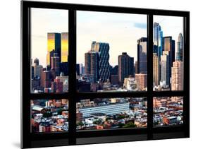 Window View, Special Series, Sunset Skyline at Theater District, Midtown Manhattan, New York-Philippe Hugonnard-Mounted Photographic Print